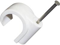 TRU COMPONENTS 523532 Spijkerclip 1571797 Bundel-Ø (bereik) 20 mm (max) Wit (mat) 100 stuk(s) - thumbnail