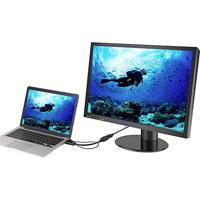 Renkforce RF-4777274 HDMI / DisplayPort Adapterkabel [1x HDMI-stekker, USB-A 2.0 stekker - 1x DisplayPort bus] Zwart 4K UHD 0.15 m - thumbnail