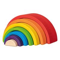 Goki houten bouwblokken regenboog, 5dlg. - thumbnail