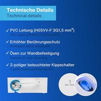 REV 0015450112 Stekkerdoos met schakelaar Wit Randaarde stekker 1 stuk(s) - thumbnail