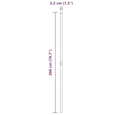 Hekpalen 12 pcs Grijs 200 cm Poedergecoat staal Hekpalen 12 pcs Grijs 200 cm Poedergecoat staal