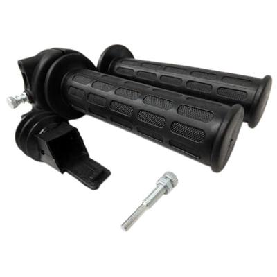 Domino gasgreep set "vintage" throttle grips alu sw 2-train vint dayt