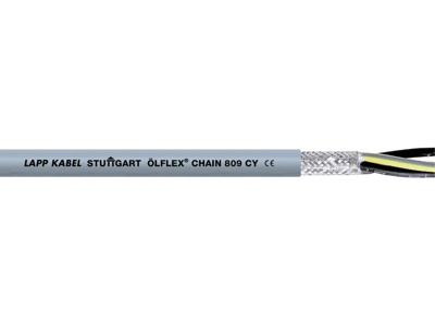 LAPP 1026753/500 Geleiderkettingkabel ÖLFLEX® CHAIN 809 CY 4 G 0.5 mm² Grijs 500 m