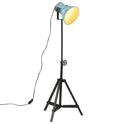 VidaXL Vloerlamp 25 w e27 35x35x65/95 cm verweerd blauw