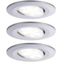 Paulmann Calla LED-inbouwlamp voor badkamer Set van 3 stuks 19.5 W IP65 Chroom (mat) - thumbnail