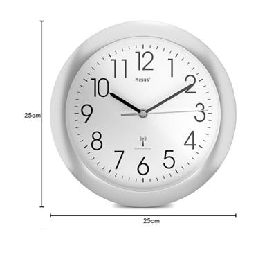 Mebus 52451 Wandklok Zendergestuurd 25 cm x 4 cm Zilver