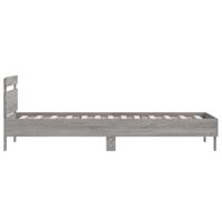 Bedframe met hoofdeinde bewerkt hout grijs sonoma 100x200 cm - thumbnail