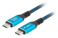 Lanberg USB-C kabel M/M USB4 2,0m 240W 8K 60Hz zwart/blauw - thumbnail