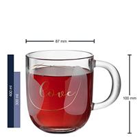 Leonardo Presente Theeglazen love 2 stuks - thumbnail