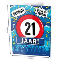 Paperdreams Window signs - 21 jaar - thumbnail