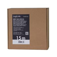 LogiLink HDMI AV Aansluitkabel [1x HDMI-stekker - 1x HDMI-stekker] 15 m Zwart - thumbnail