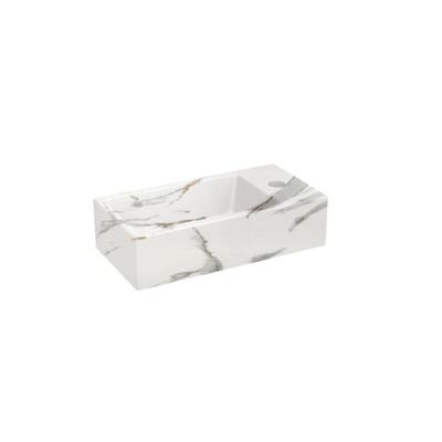 Riho Livit Tiny Fontein - 1 kraangat rechts - 41x20.5x10.5cm - keramiek - marmer wit W031007M00