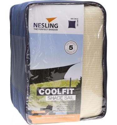Nesling Coolfit schaduwdoek vierkant gebroken wit 3.6 x 3.6 x 3.6 meter