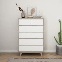 Artistiq Nachtkastje 'Youba' 2 lades, kleur Wit - thumbnail