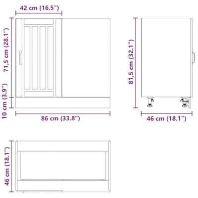 Spoelbakonderkast Lucca bewerkt hout artisanaal eikenkleur Spoelbakonderkast Lucca bewerkt hout artisanaal eikenkleur