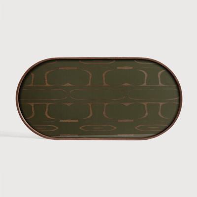 Ethnicraft Ovaal Dienblad 'Second Nature' 71 x 36cm, kleur Moss