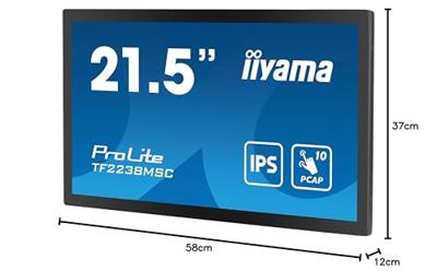 Iiyama 21,5 Bonded PCAP Touchscreen monitor Energielabel: D (A - G) 54.6 cm (21.5 inch) 1920 x 1080 Pixel 16:9 5 ms HDMI, DisplayPort, USB-A 3.1 Gen 1 IPS LED