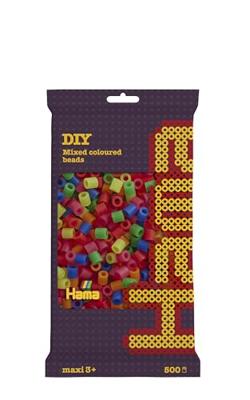Hama strijkkralenmix neon maxi, 500st.