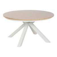 Eettafel Home ESPRIT Wit Aluminium 140 x 140 x 75 cm - thumbnail