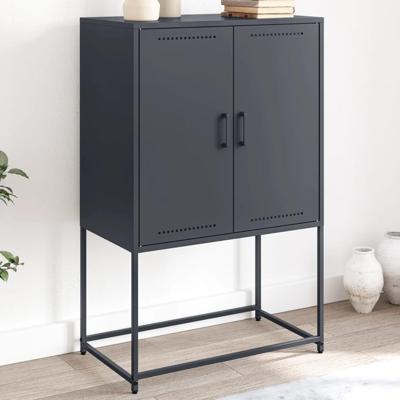 Tv-meubel 68x39x60,5 cm staal zwart