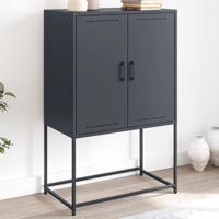 Tv-meubel 68x39x60,5 cm staal zwart - thumbnail