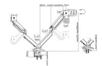 ROLINE LCD dubbele arm, tafelmontage, gasveer, elk 5 draaipunten, max. 15 kg, tot 35 - thumbnail
