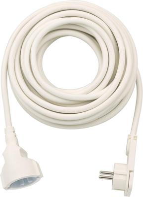 Brennenstuhl Kwaliteits kunststof verlengsnoer met platte stekker 10m H05VV-F3G1,5 wit - 1168980210 Brennenstuhl Kwaliteits kunststof verlengsnoer met platte stekker 10m H05VV-F3G1,5 wit - 1168980210