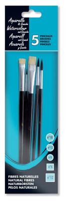 Waterverfpenseel, set van 5 Waterverfpenseel, set van 5