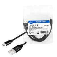 USB 2.0 aansluitkabel, USB (type A) naar micro-USB zwart, 1 m - thumbnail