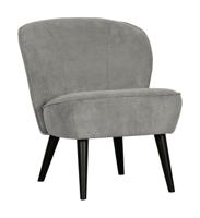 Woood Sara fauteuil ribstof Vergrijsd Groen - thumbnail