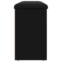 Schoenenbank 102x32x50 cm bewerkt hout zwart - thumbnail