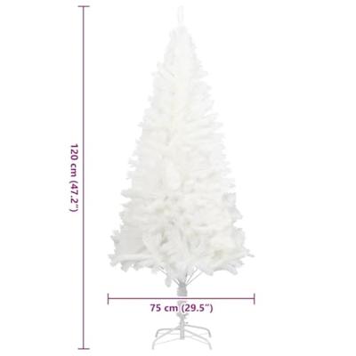 VidaXL Kunstkerstboom met levensechte naalden 120 cm wit