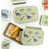 Lunchbox voor kinderen DINOS A Little Lovely Company kaki - thumbnail