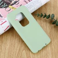 Effen kleur Liquid silicone schokbestendig volledige dekking Case voor Motorola One zoom (groen) - thumbnail