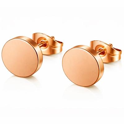 LGT Jewels Ronde oorknoppen Edelstaal Rose-10mm