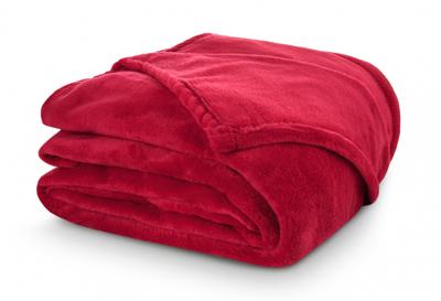 In Home fleeceplaid rood 150x200cm polyester