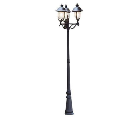 KonstSmide Staande buitenlampParma 218cm rvs met zwart - 7243-000