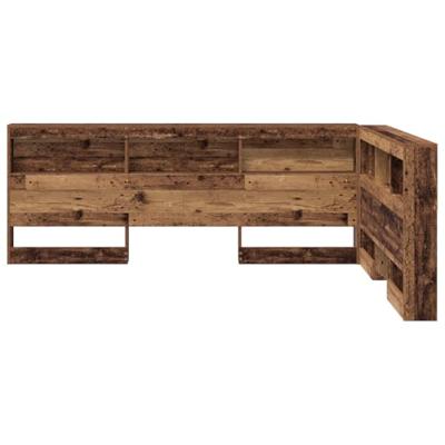 Opberghoofdbord met plank Oud hout 150 cm Bewerkt hout