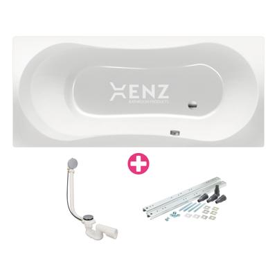 Xenz Dominica Douchebad - 170x75x47 - afvoer uiteinde - acryl - wit 6817-01
