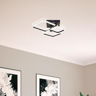 Brilliant Vierkante plafondlampAydin zwart - G80745/76