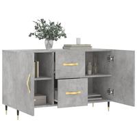Dressoir 100x36x60 cm bewerkt hout betongrijs - thumbnail