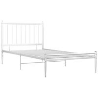 Bedframe metaal wit 90x200 cm - thumbnail