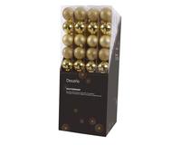 Kerstballen 6cm kunststof goud 10-dlg - thumbnail
