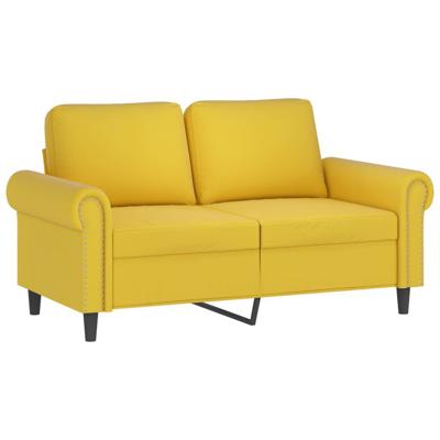 3-delige Loungeset met kussens fluweel geel - thumbnail