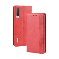 Magnetische Buckle retro Crazy Horse textuur horizontale Flip lederen case voor Xiaomi CC9e/a3 met houder & kaartsleuven & fotolijstjes (rood) - thumbnail