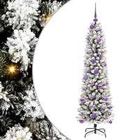 Kunstkerstboom met 150 LED Wit 150 cm PVC en Metaal en Plastic - thumbnail