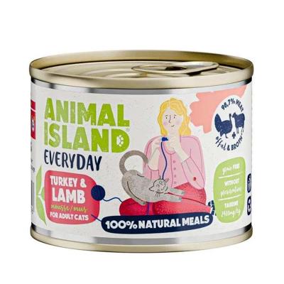 ANIMAL ISLAND Everyday Turkey and lamb - nat kattenvoer - 200g