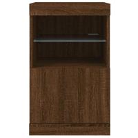 Dressoir met LED-verlichting 41x37x67 cm bruineikenkleurig - thumbnail