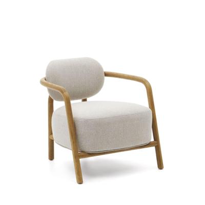 Kave Home Fauteuil 'Melqui' Eikenhout, kleur Beige