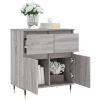 Dressoir 60x35x70 cm bewerkt hout grijs sonoma eikenkleurig - thumbnail